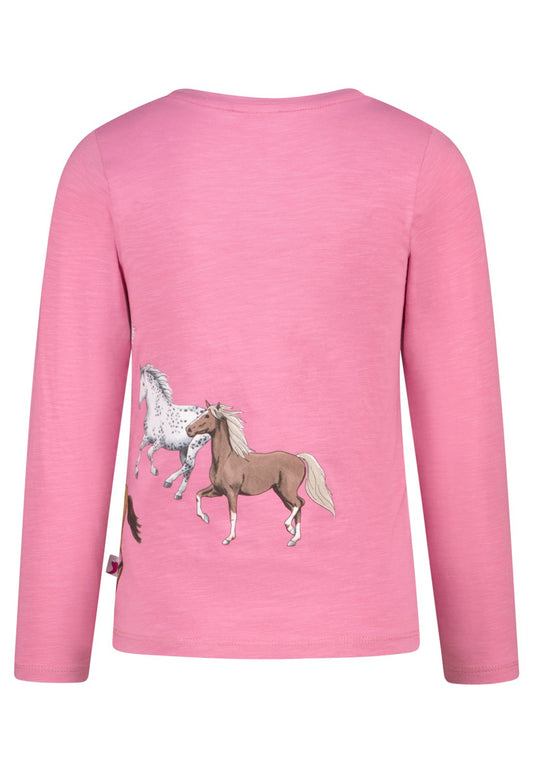 Salt and Pepper Shirt Pferde Herde cashmere rose