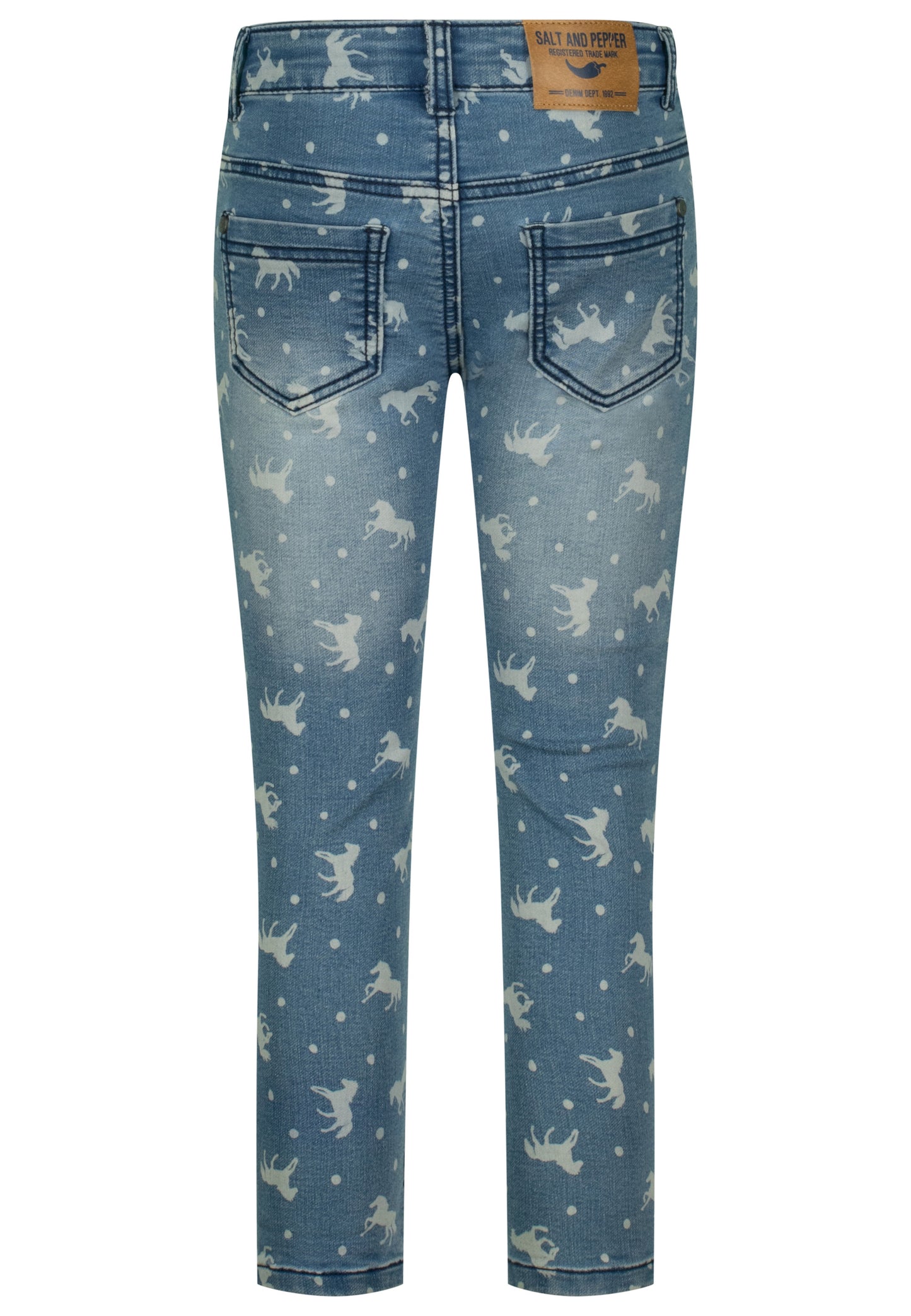 Salt and Pepper Jeans Pferde allover light blue - Musterteil