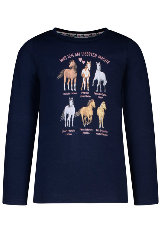Salt and Pepper Shirt 6 Pferde dark blue