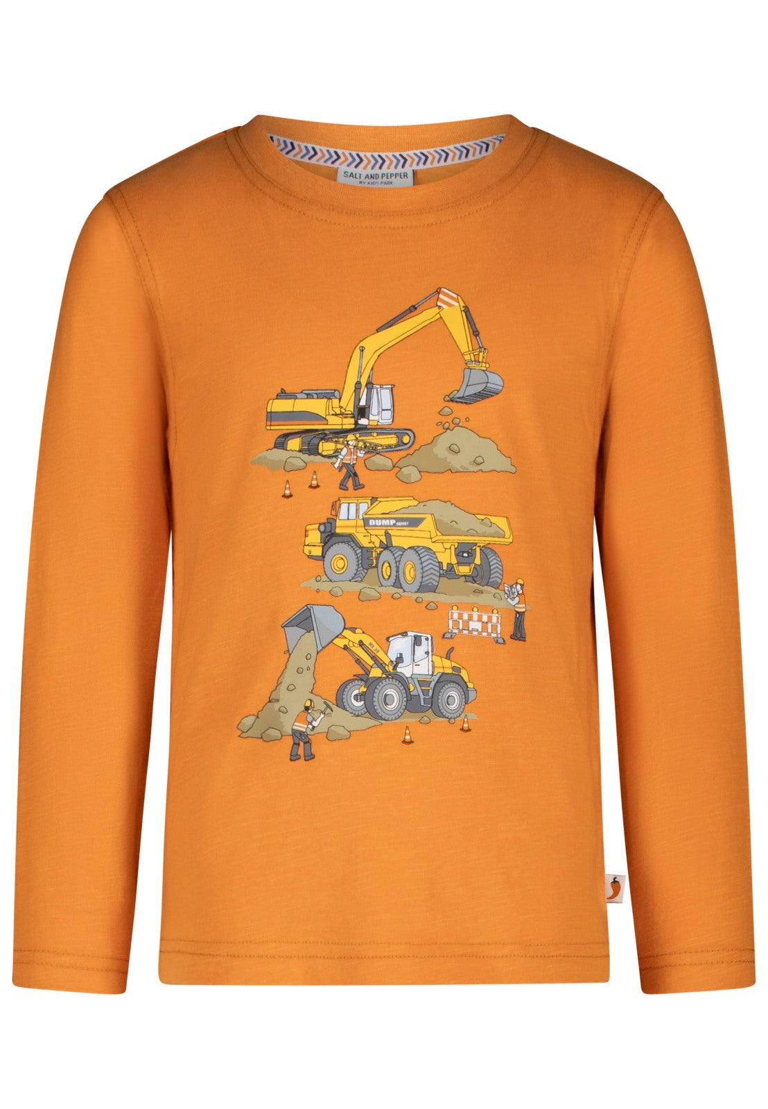 Salt and Pepper Shirt Baufahrzeuge orange
