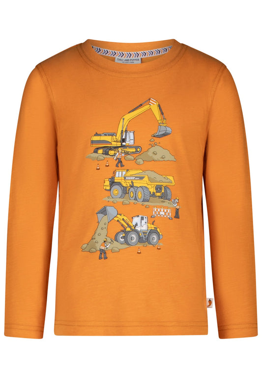 Salt and Pepper Shirt Baufahrzeuge orange