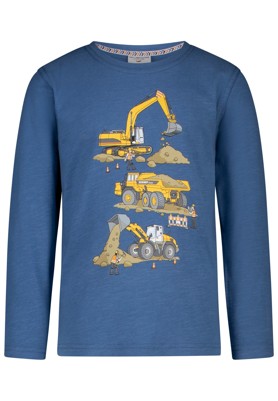 Salt and Pepper Shirt Baufahrzeuge blue