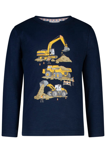 Salt and Pepper Shirt Baufahrzeuge dark blue