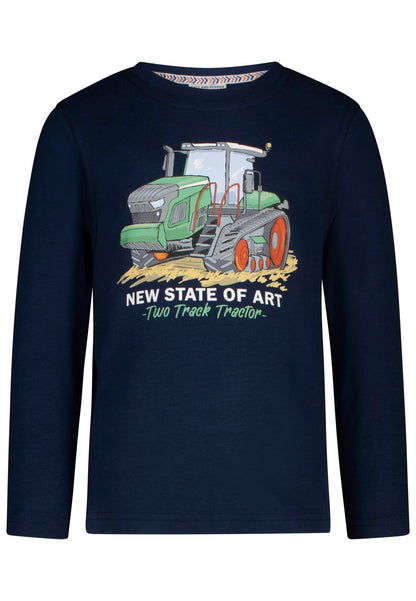 Salt and Pepper Shirt Traktor Rückenprint dark blue