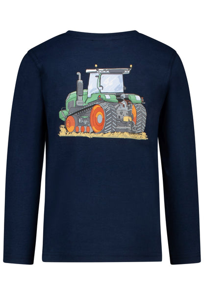Salt and Pepper Shirt Traktor Rückenprint dark blue