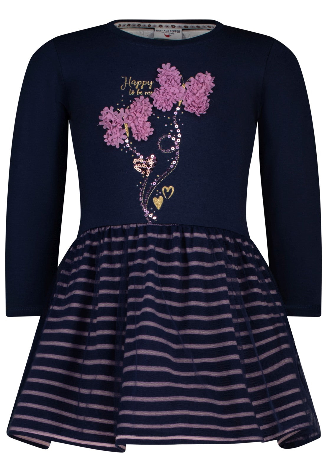 Salt and Pepper Shirtkleid Schmetterlinge Chiffon dark blue