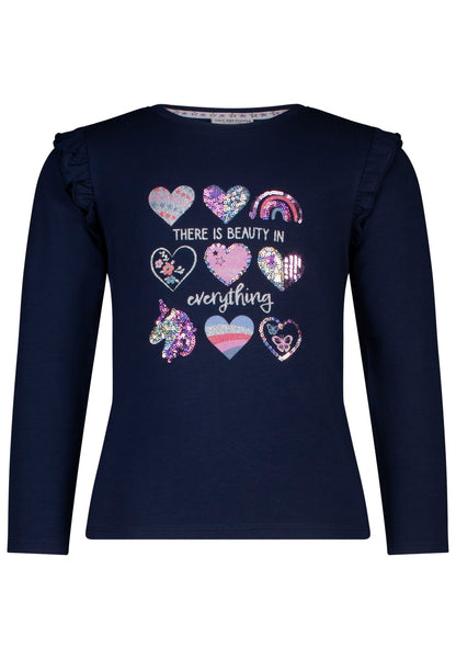 Salt and Pepper Shirt Herzen dark blue