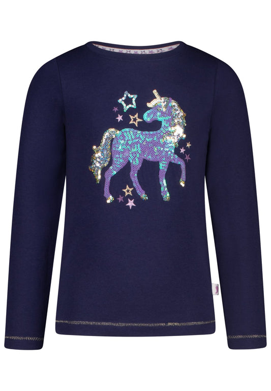 Salt and Pepper Shirt Einhorn / Stern Glitzer true navy