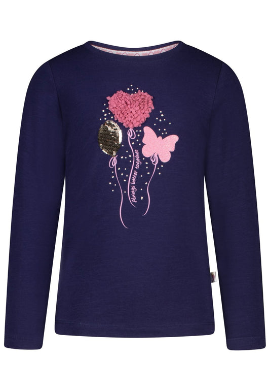 Salt and Pepper Shirt Ballons Wendepailletten true navy