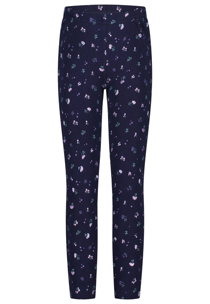 Salt and Pepper Thermolegging Blümchen true navy