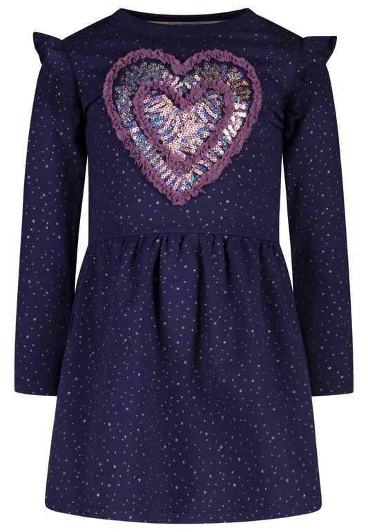 Salt and Pepper Shirtkleid Glitzerherz Tüll true navy