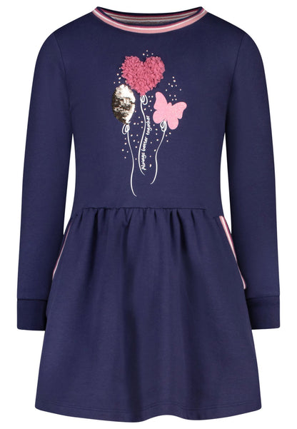 Salt and Pepper Shirtkleid Ballons Wendepailletten true navy