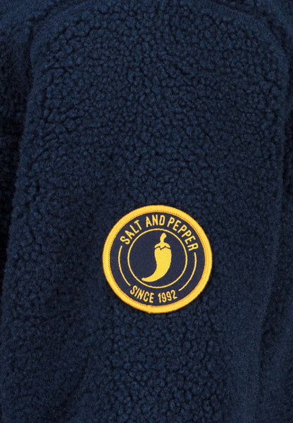 SALT and PEPPER Fleecejacke (Wechselpatch) true navy