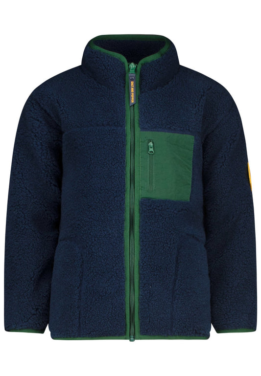 SALT and PEPPER Fleecejacke (Wechselpatch) true navy