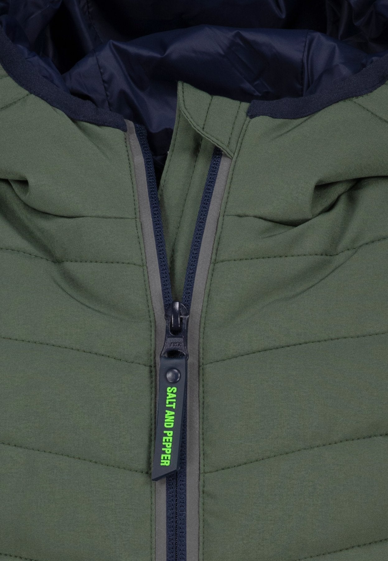 Salt and Pepper Hybridjacke olive
