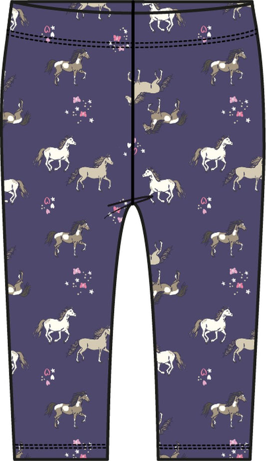 Salt and Pepper Caprilegging Pferde allover true navy - Musterteil 26