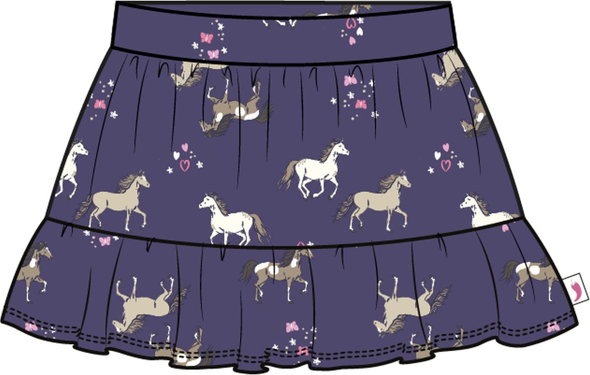 Salt and Pepper Skort (Rockshort) Pferde allover indigo - Musterteil