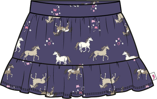 Salt and Pepper Skort (Rockshort) Pferde allover indigo - Musterteil