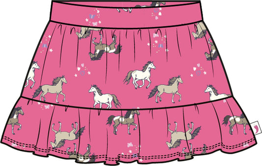 Salt and Pepper Skort (Rockshort) Pferde allover shocking pink - Musterteil