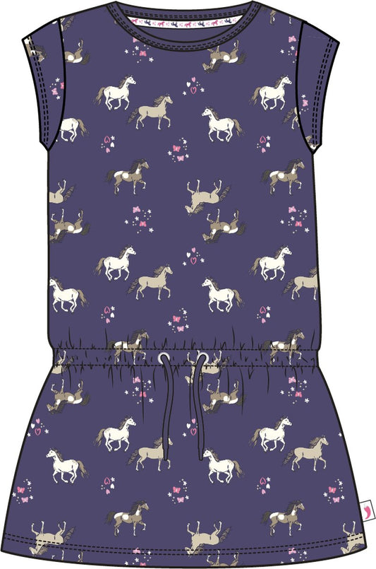 Salt and Pepper Shirtkleid Pferde allover true navy - Musterteil