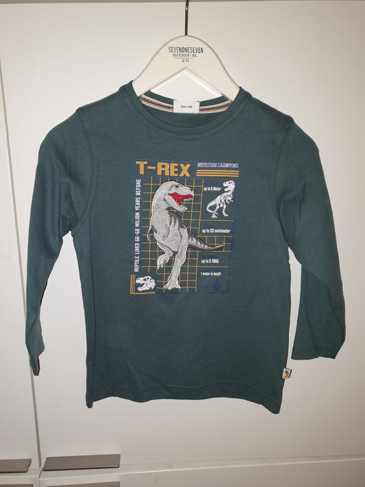 Salt and Pepper Shirt Dinosaur T-Rex cypress green - Musterteil