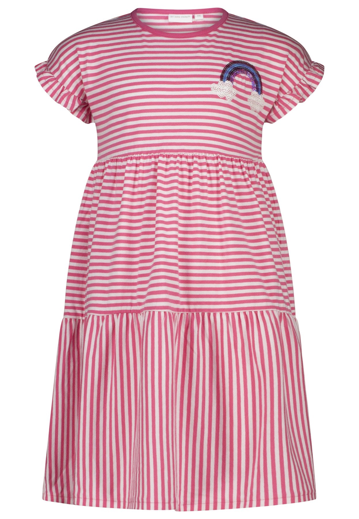 Topo Kleid Regenbogen ringel pink - Musterteil