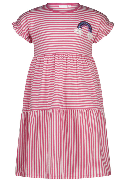 Topo Kleid Regenbogen ringel pink - Musterteil