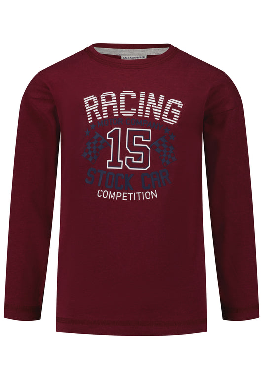 Salt and Pepper Shirt Racing deep red