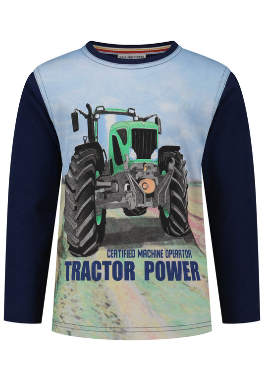 Salt and Pepper Shirt Traktor Fotoprint true navy