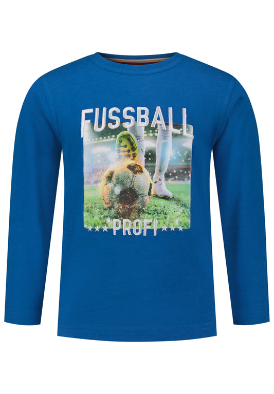 Salt and Pepper Shirt Fussball Profi alaska blue