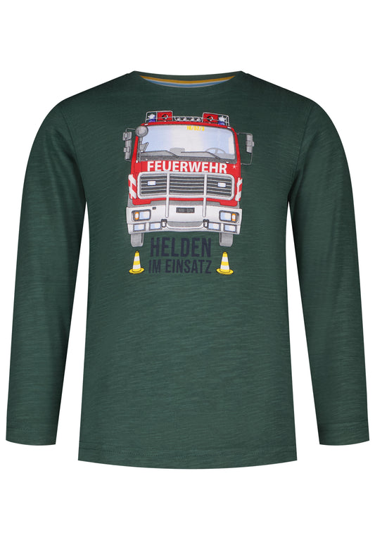 Salt and Pepper Shirt Feuerwehr Helden pine green