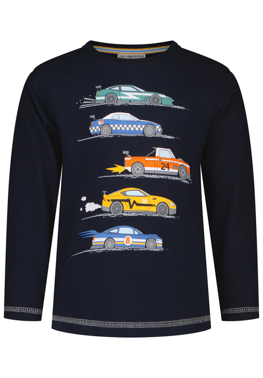 Salt and Pepper Shirt Speed Cars navy