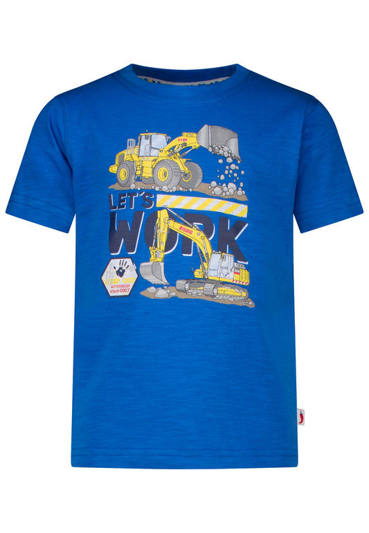 Salt and Pepper T-Shirt Baustelle Let´s work cosmic blue