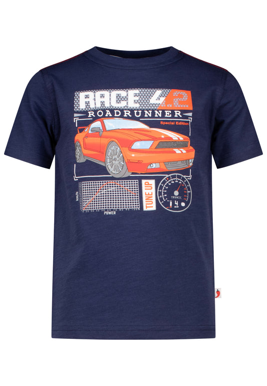 Salt and Pepper T-Shirt Auto Race Roadrunner true navy