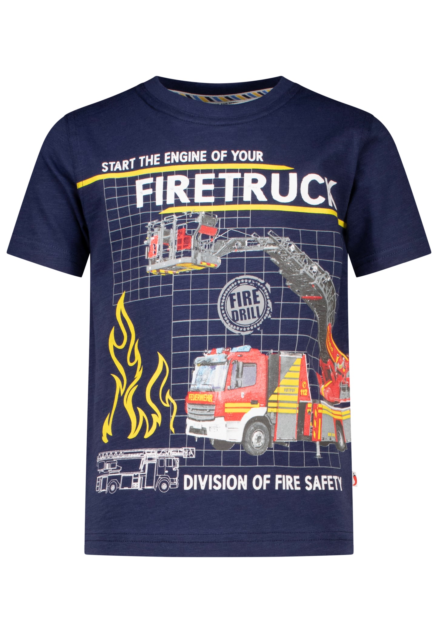 Salt and Pepper T-Shirt Feuerwehr Firetruck (leuchtet) true navy