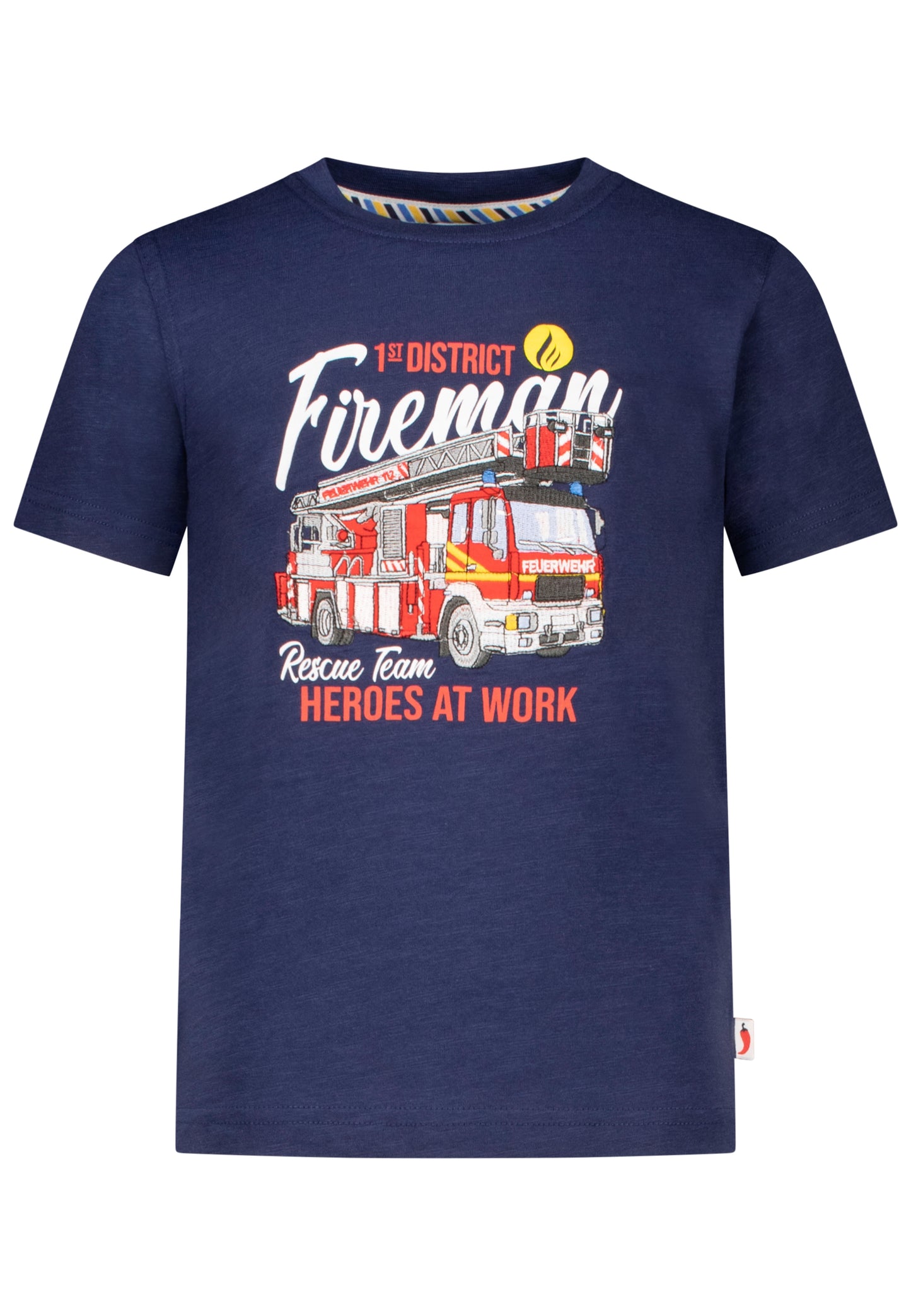 Salt and Pepper T-Shirt Feuerwehr Fireman true navy - Musterteil