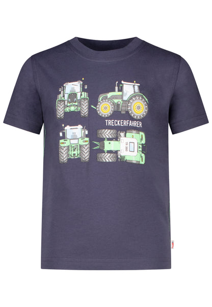 Salt and Pepper T-Shirt Traktor Treckerfahrer steel grey