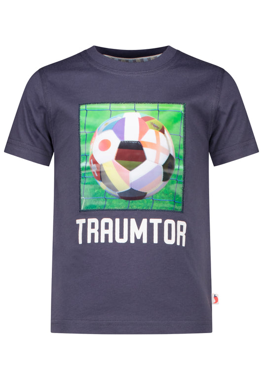 Salt and Pepper T-Shirt Fußball Hologramm steel grey