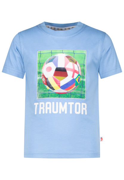 Salt and Pepper T-Shirt Fußball Hologramm clear blue