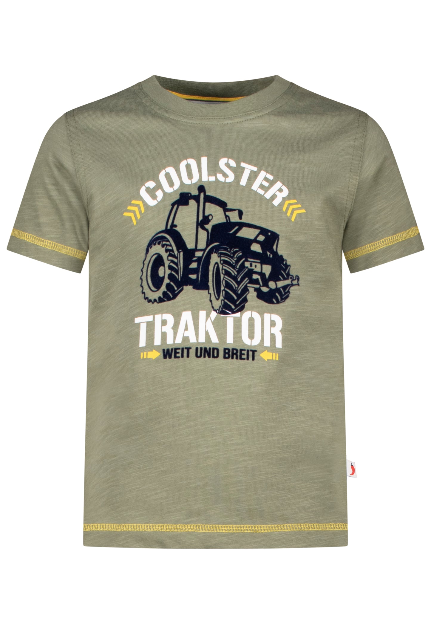 Salt and Pepper T-Shirt coolster Traktor olive