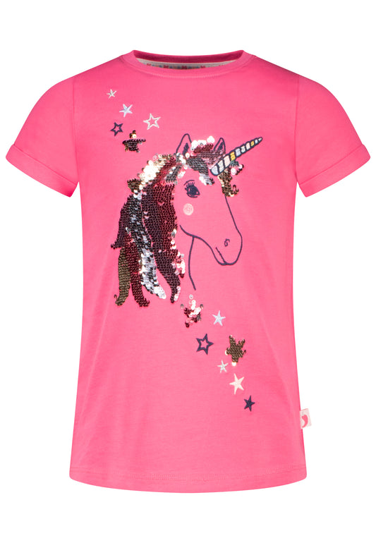 Salt and Pepper T-Shirt Einhorn (Wendepailletten) paradise pink