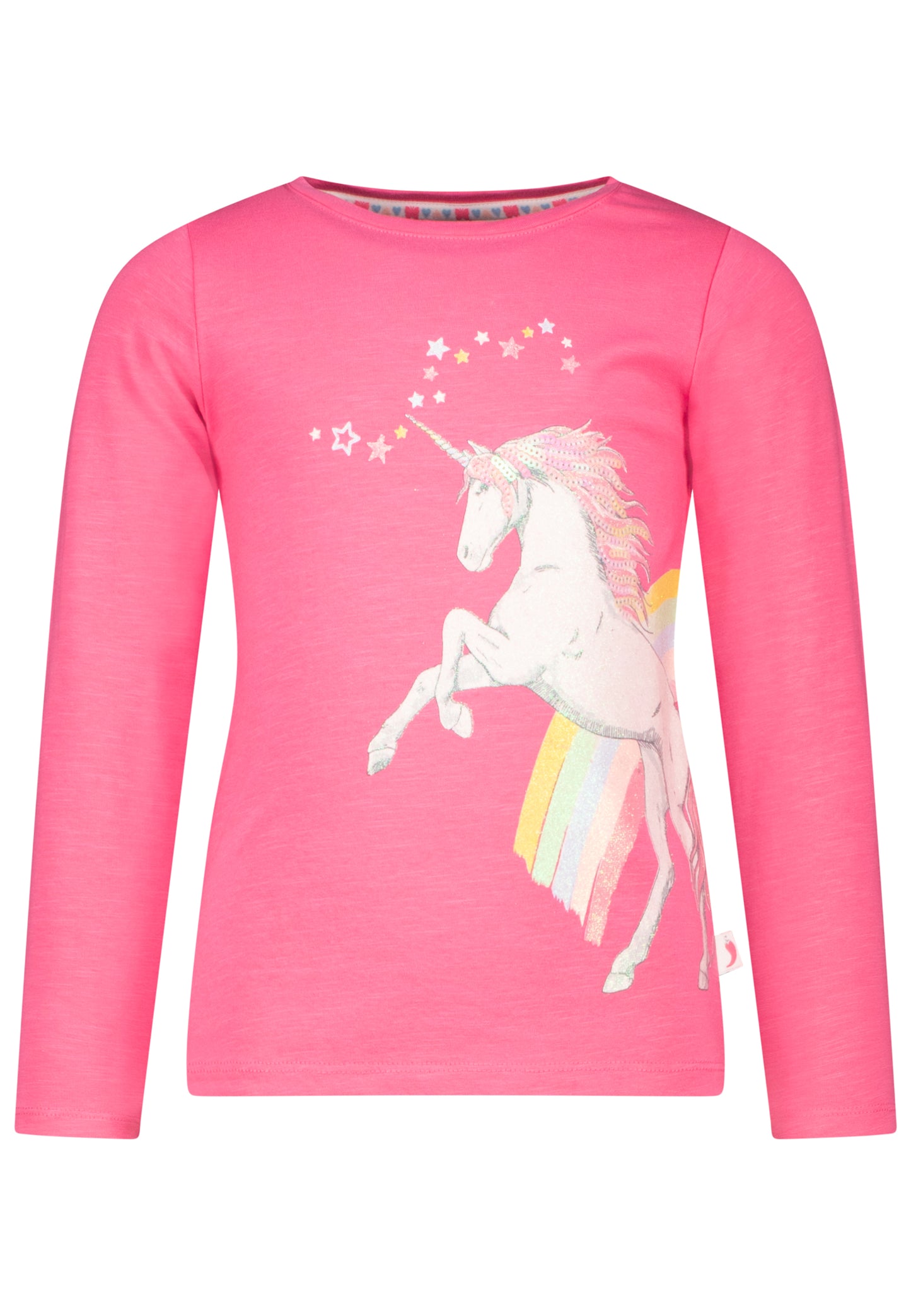 Salt and Pepper Langarmshirt Einhorn Glitzer paradise pink - Musterteil