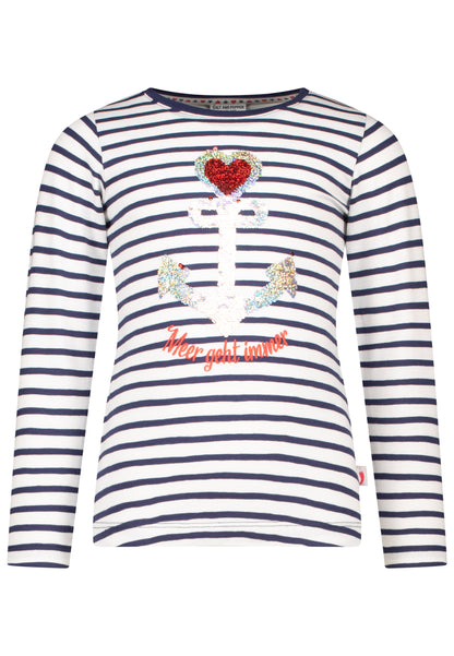 Salt and Pepper Shirt Anker (Wendepailletten) true navy