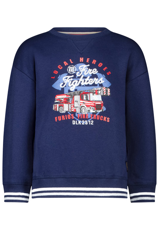 Salt and Pepper Sweatshirt Feuerwehr Heroes true navy - Musterteil