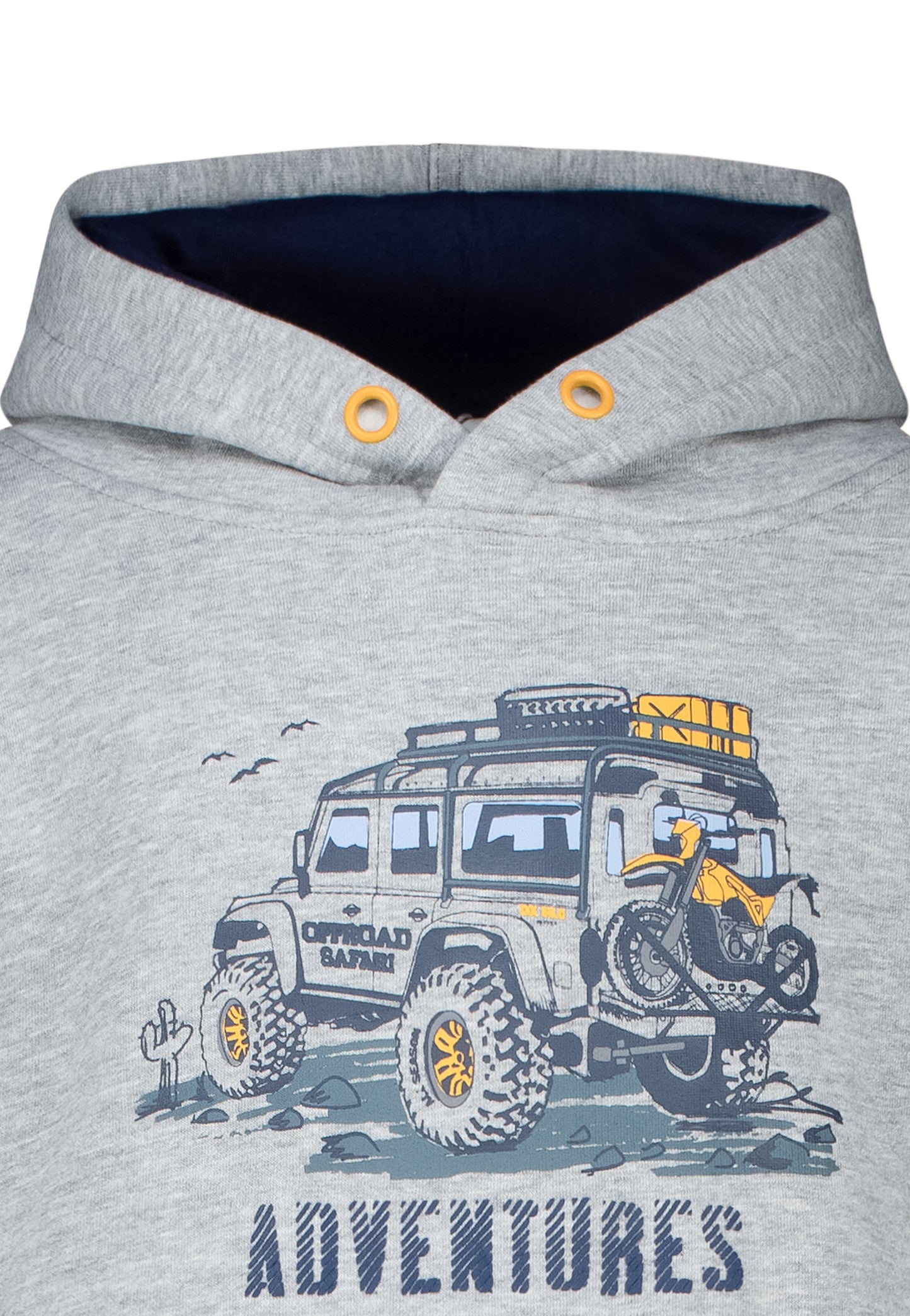 Salt and Pepper Kapuzensweat Adventures grey melange - Musterteil