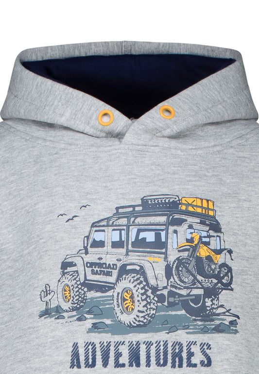 Salt and Pepper Kapuzensweat Adventures grey melange - Musterteil