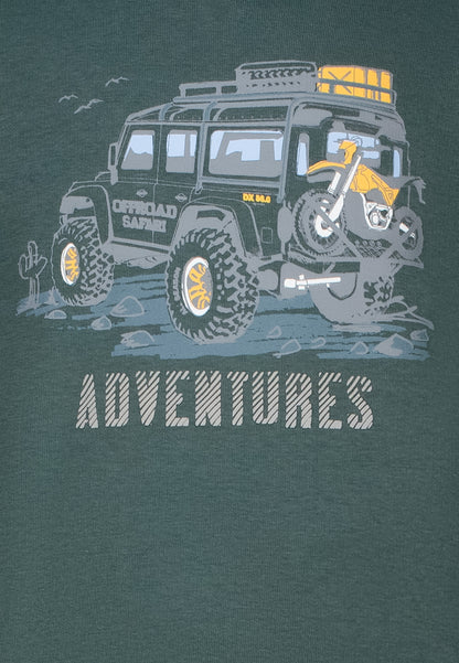 Salt and Pepper Kapuzensweat Adventures cypress green - Musterteil
