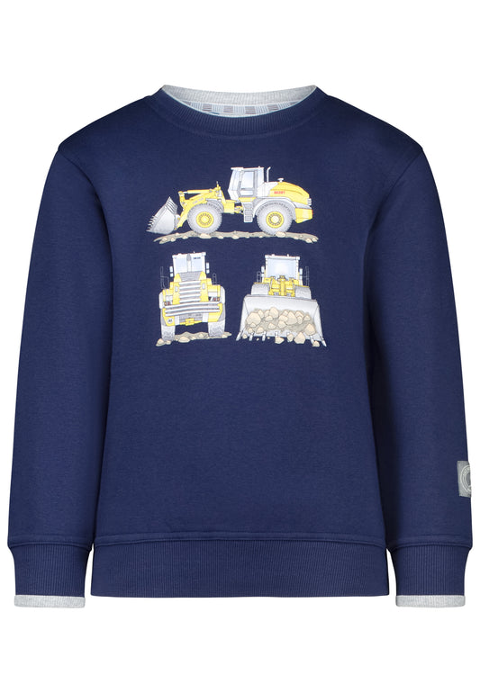Salt and Pepper Sweatshirt Feuerwehr Feueralarm true navy - Musterteil