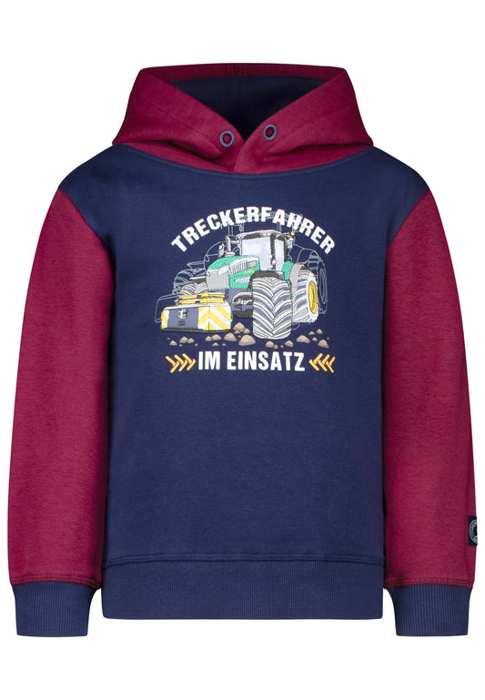 Salt and Pepper Kapuzensweat Treckerfahrer chilli red - Musterteil
