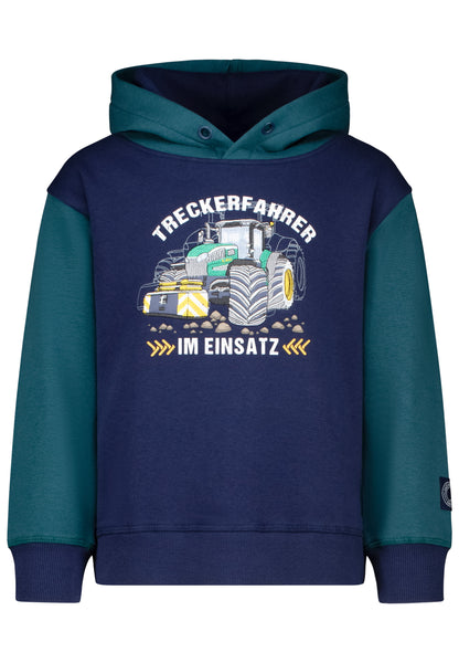 Salt and Pepper Kapuzensweat Treckerfahrer bottlegreen - Musterteil